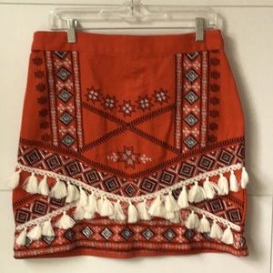 Skirt, river island, uk size 12. Worn once. Orange